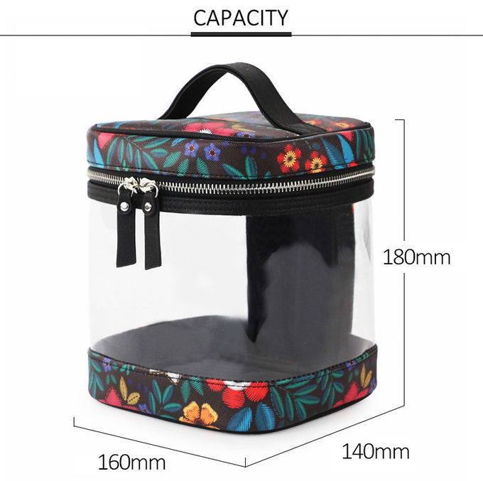 Professional Customized Transparent PVC Toiletry Bag Cosmetic With Mirror