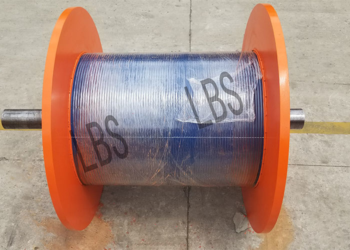 Stainless Steel Yellow LBS Grooved Drum With Shaft Diameter 800mm