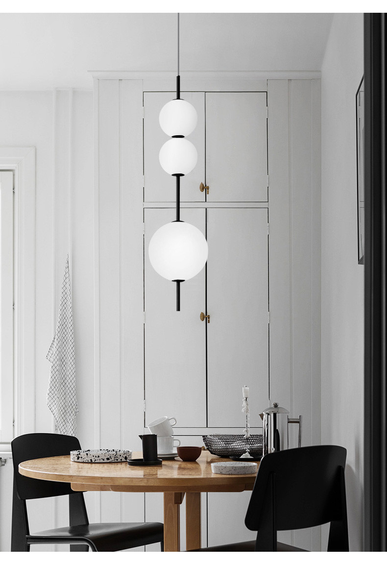 Modern Glass long Pendant Lamps Restaurant Cafe Bar Bedroom Kitchen Beads Pendant lamp(WH-GP-140)