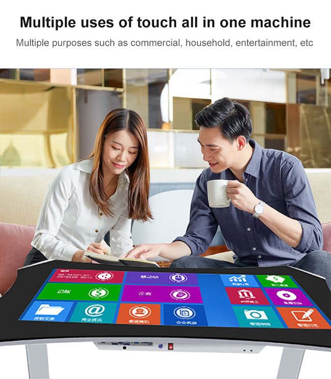 Custom Size 43 Inch Lcd Screen Table Advertising Player Multi Interactive 4K Waterproof Windows Touch Screen