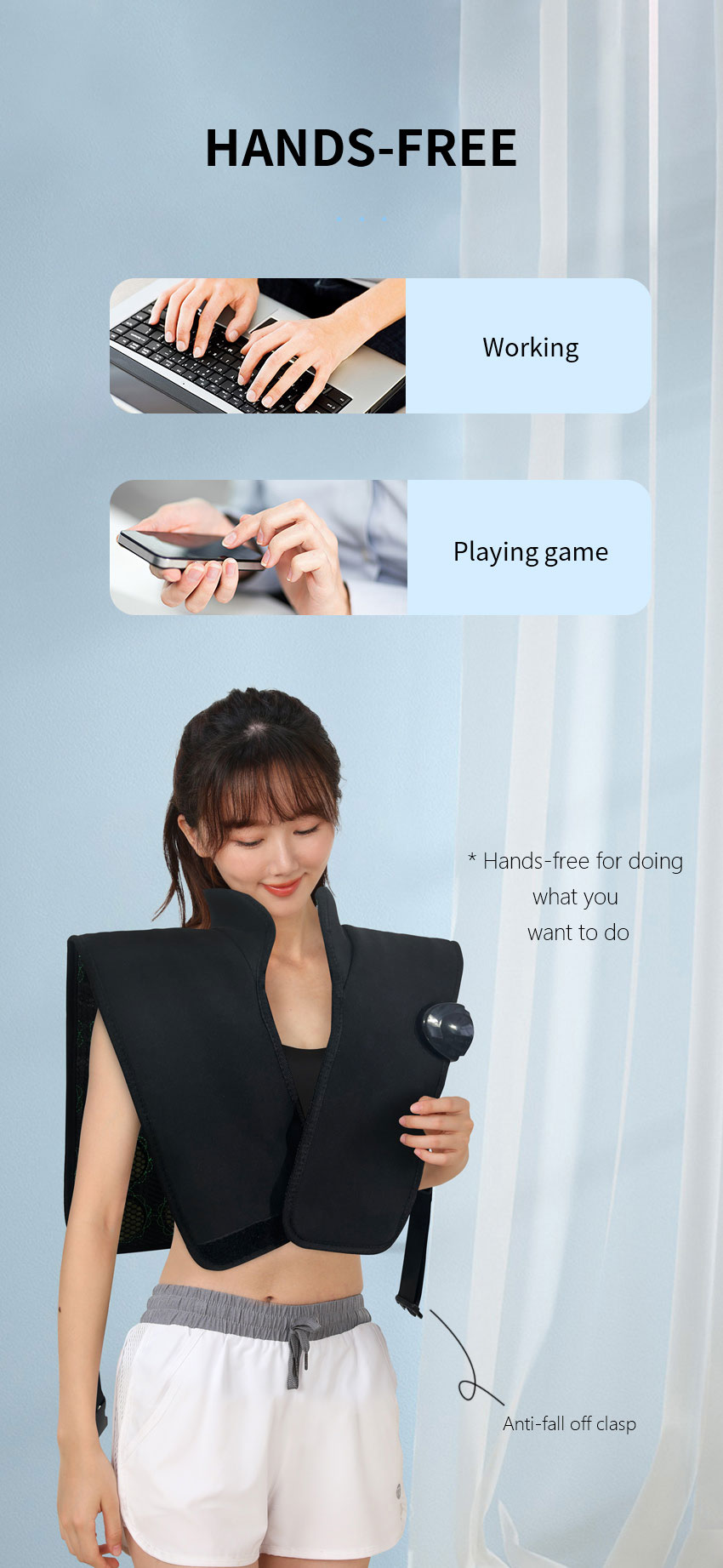 Carbon Fiber Heating Wire Handheld Infrared Neck And Shoulder Heating Pad PEMF Therapy