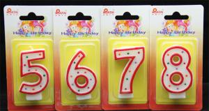 China Best-sellingdot number birthday candle wholesale