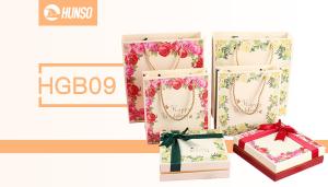 China Coloured Cardboard Paperboard Gift Boxes Bowknot Cotton Handle Embroidery wholesale