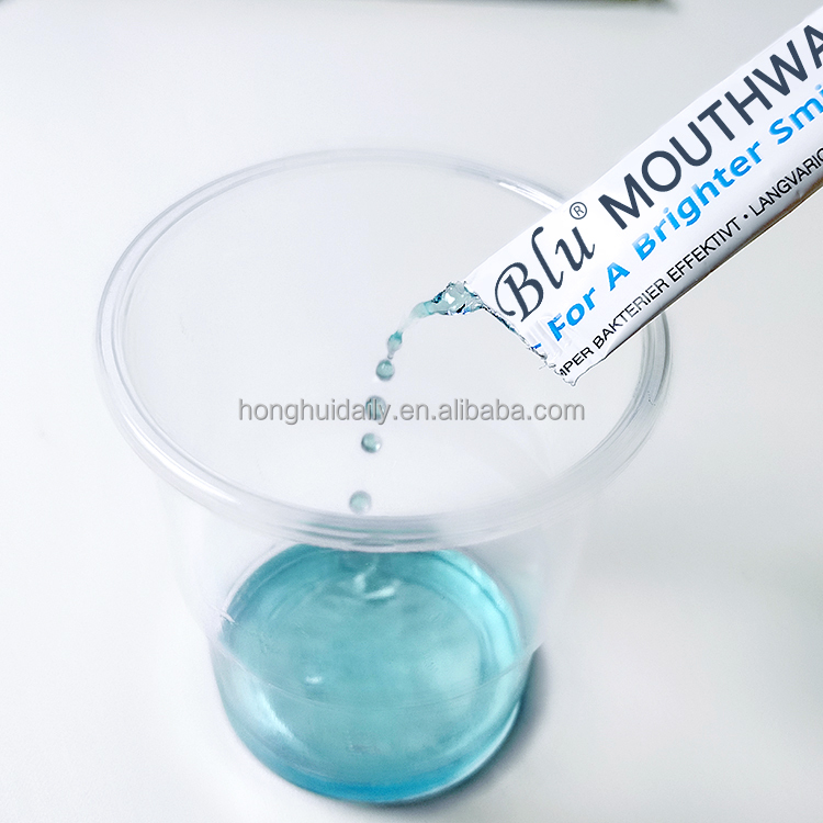 Mint Flavor Alcohol Free Mouth Wash Liquid With Sachet Bag 10ml