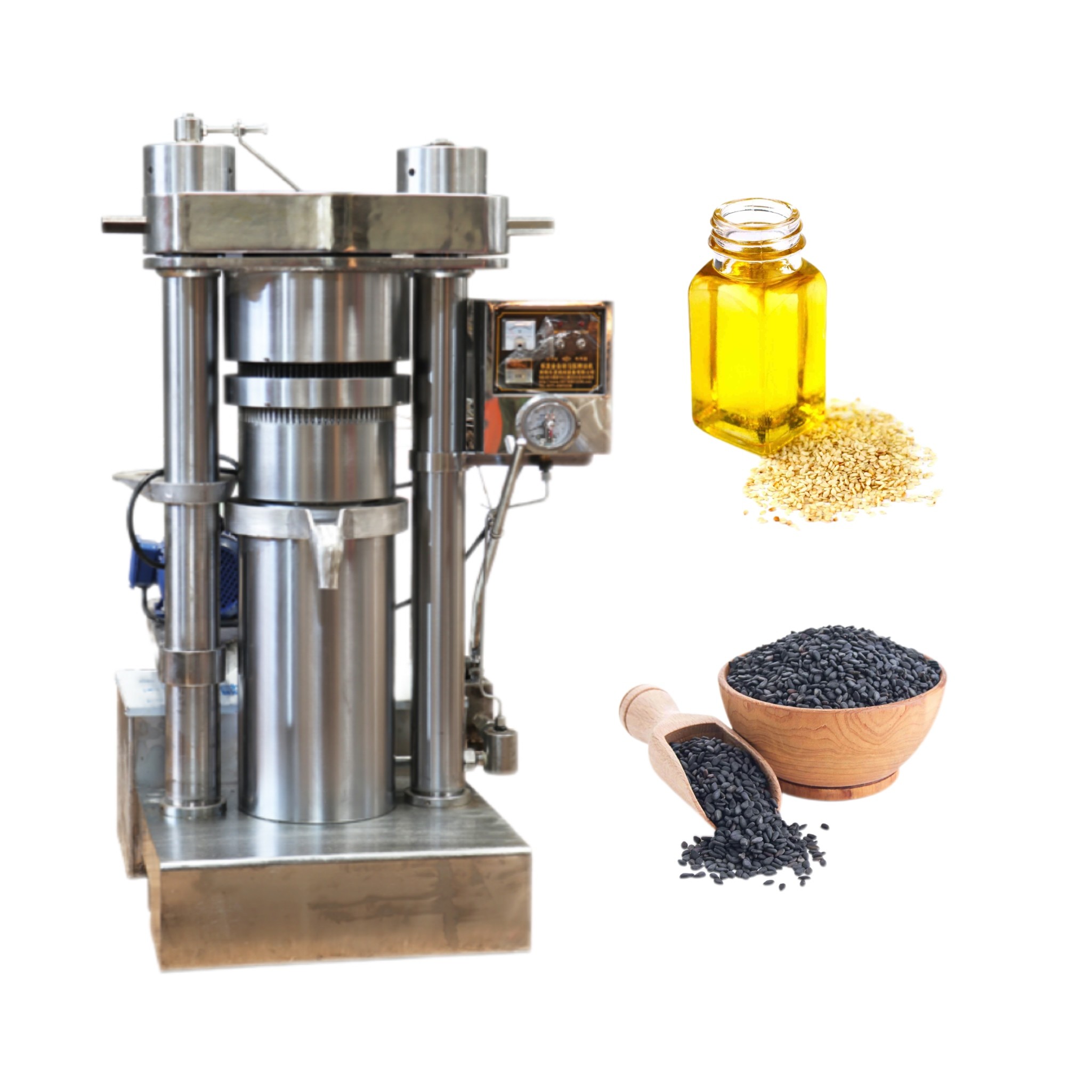 High Strength Alloy Steel Sesame Oil Pressing Machine Batch Working Time 8-15 Minutes