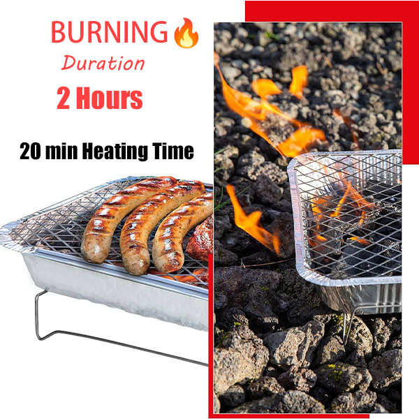 Aluminum Barbecue Grill Disposable Grill Pans Metal Mesh Aluminum Stand