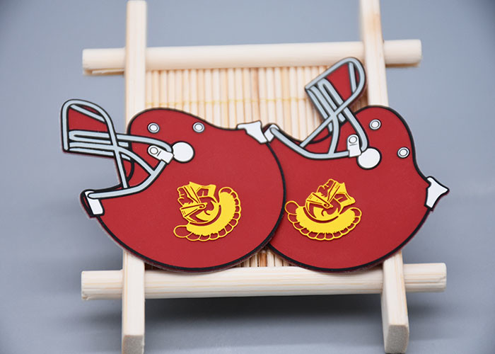 Soft Ultrasonic Cut Silicone Rubber Patch With Flat Printing Logo