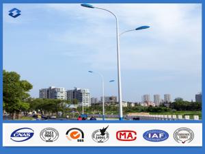China 6m - 12m High LED Light Street Lighting Hot Dip Galvanized Steel Pole wholesale