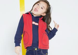 China Beautiful Kids Girls Clothes Hidden Zipper Girls Polar Fleece Vest 100% Polyester wholesale