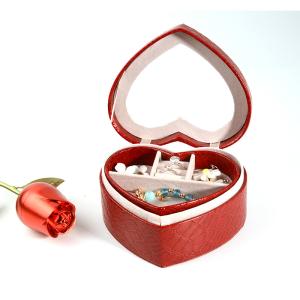 China jewelry box making with leather red jewelry box wholesale