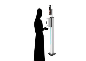 China Touchless Alcohol Dispenser Floor Stand Thermometer wholesale