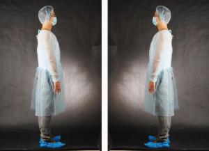 China Medical White Protective Coveralls , Disposable White Painters Overalls wholesale