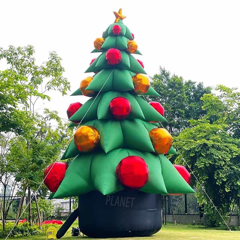 Outdoor Yard Giant Blow Up Inflatable Christmas Tree With Gift For Decoration