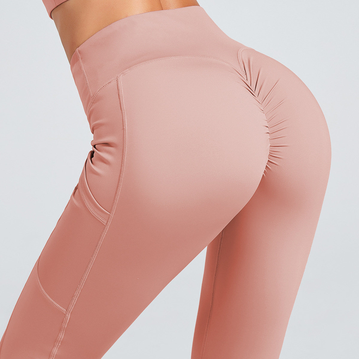 [Free Sample] Yoga Pants Set Apparel Processing Services Slight Customize
