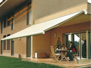 China Outdoor Motorized Awning Customized Sizes Retractable Half Cassette Awnings wholesale