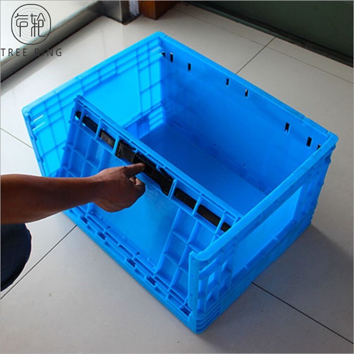 Distribution Clear Nestable Plastic Storage Containers With Attached Lid 65 Liter