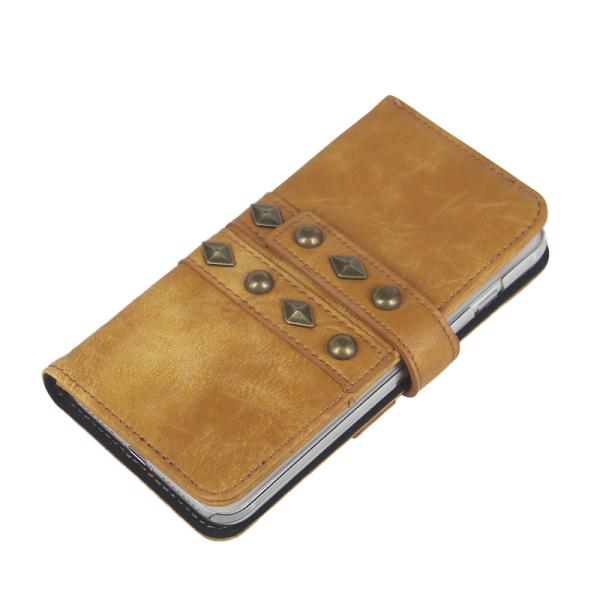 China Wholsale special Rivet leather shell for Apple iphone 7 plus wallet case cover