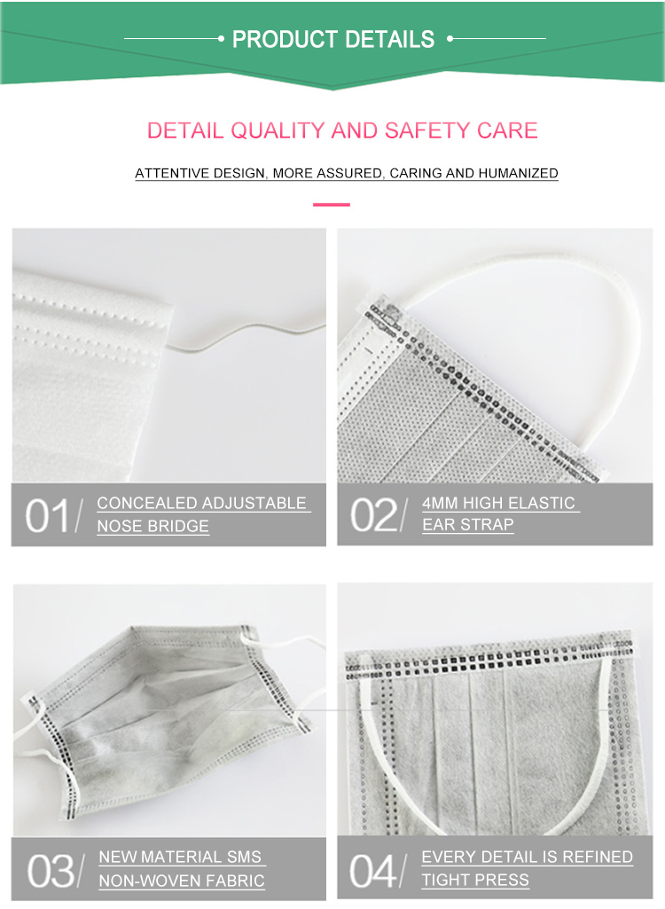 Non Irritating Disposable Kids Surgical Mask Dust Prevention Pink Yellow