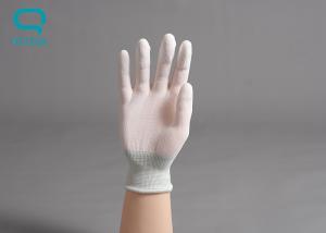 China Customized Style Cleanroom Gloves With PU Fingertip Coating Treatment wholesale