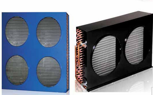 Quality 3HP 2 fans Air Cooled Condenser , freezer Refrigeration condenser FNF-7.2/26 for condensing unit for sale