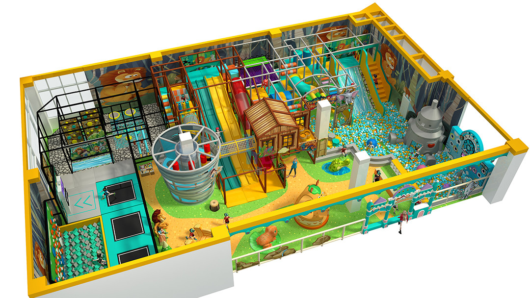 Forest Theme Indoor Play Structure Interactive Colorful For Children's Entertainment