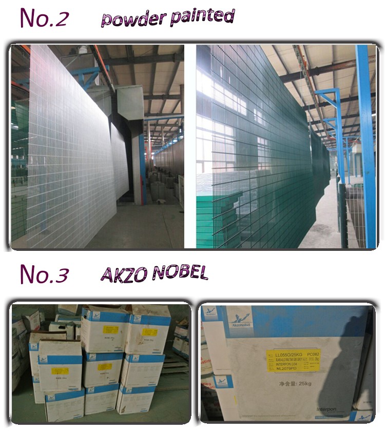 spiker style outdoor safety powder painted surface 358 welded security fencing