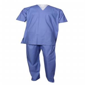 China Blue Black Waterproof Medical Scrub Suits , V Neck Scrubs Clothing For Women Patient wholesale