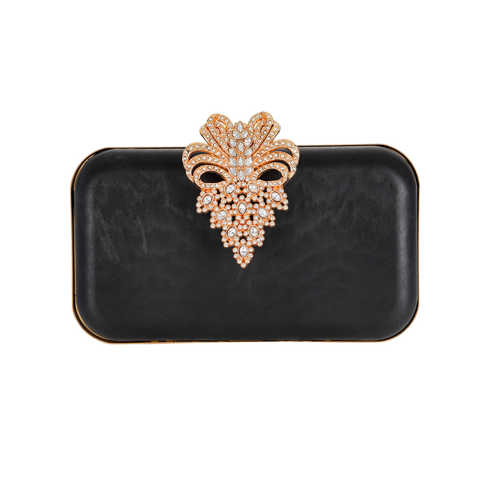 Iron White Stone Bling Bling Box Clutch Frames With Grape Lock