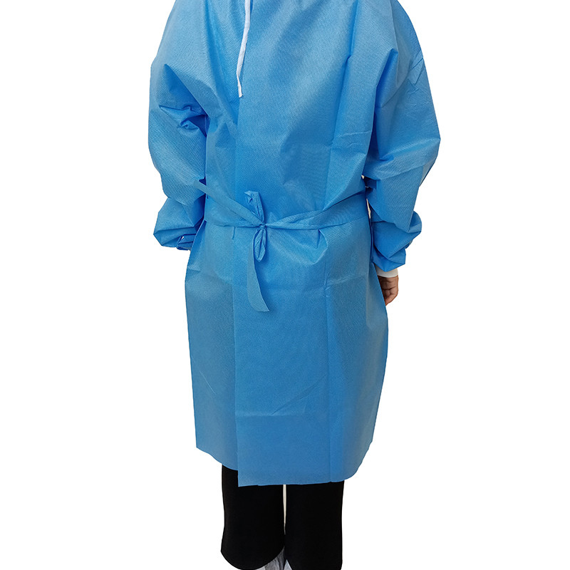 ISO9001 Water Resistant PP Disposable Isolation Gowns Non Woven