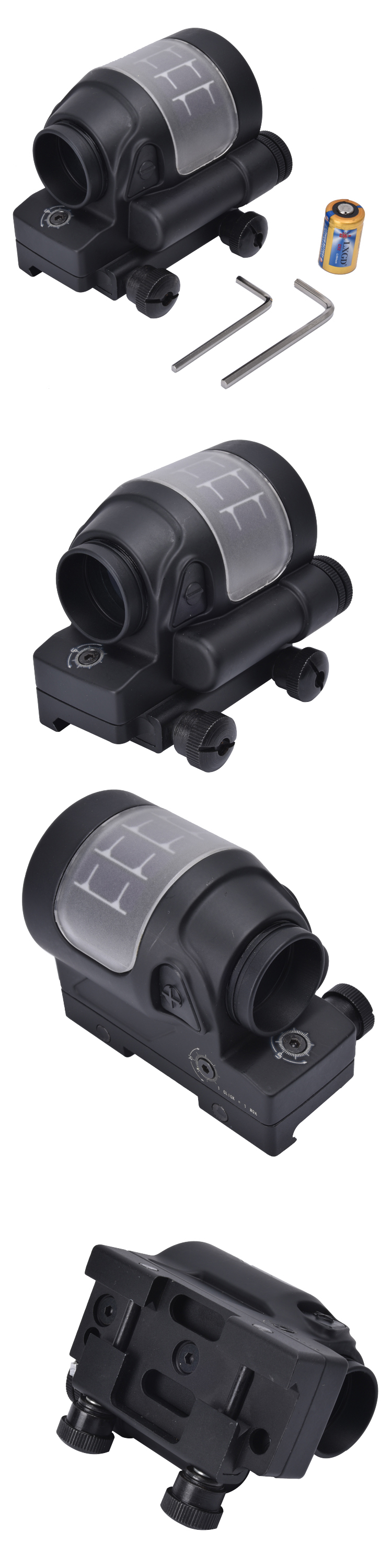 Waterproof Solar Red Dot Scope 1X36 Tactical Compact Sealed Reflex Sight for Hunting