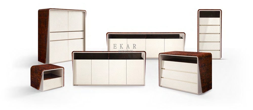 Modern Deluxe Style Wooden High Gloss Tall 5 Drawer Chest W006B12B