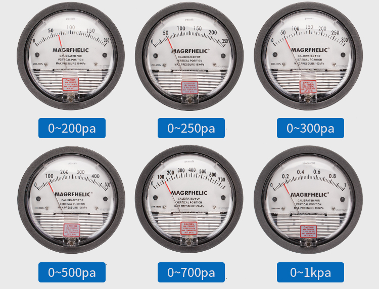 LEFOO Micro Air Differential Pressure Gauge 0-60PA Positive And Negative Pressure Gauge