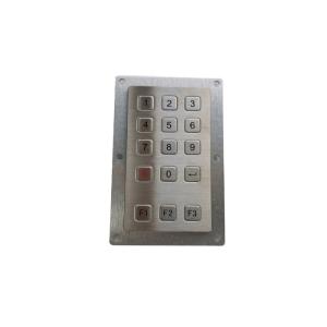 China 15keys numerical industrial metal keyboard with even flat buttons RS485 wholesale