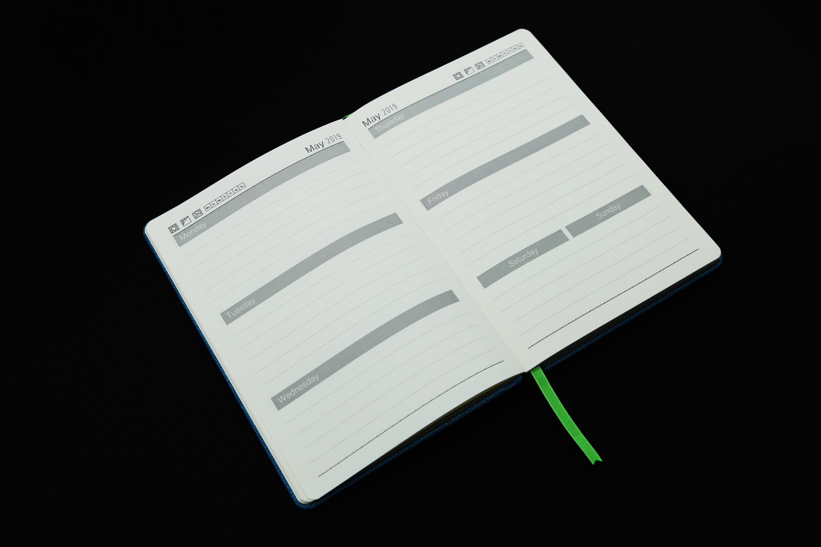 Back Packet Custom Personal Planner Green Color For Increased Productivity