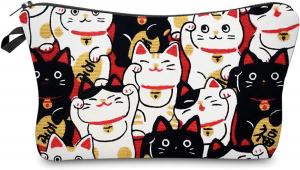 China Lucky Cat Cosmetic Bag for Women Makeup Bags Travel Waterproof Toiletry Bag Accessories Organizer wholesale