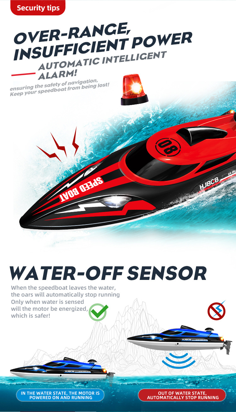 State of Assembly Ready-to-Go Remote Control Speed Speedboat for Children's Toys 2.4g