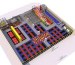 Adults Trampoline Park Equipment Multifunction ASTM Standard