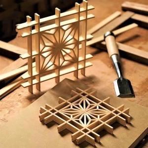 China Japanese Hinoki Decorative Wood Kumiko Solid Pine Wood Partition wholesale