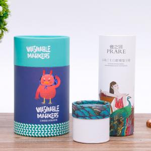 China Black Tea Candy Gift Boxes Round White Kraft Paper Tube Cylinder Packaging Tube wholesale
