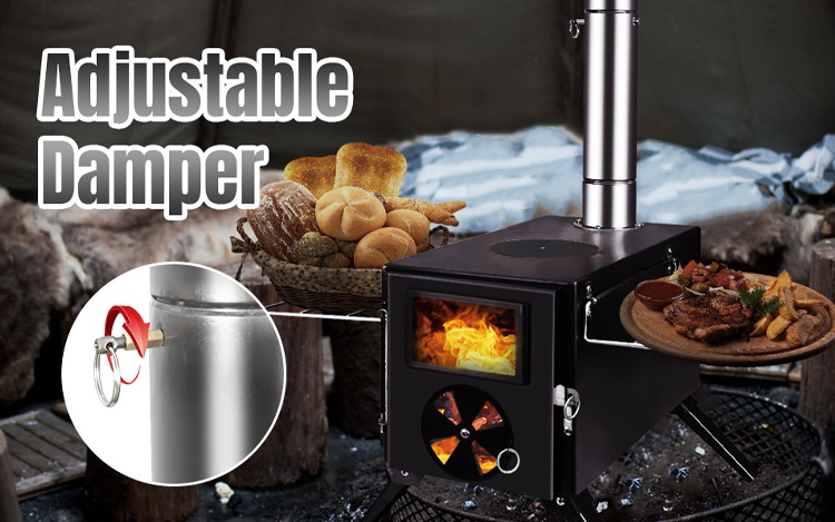 Portable Folding Black Wood Burning Fire Pits Perfect for Outdoor Camping and Picnic