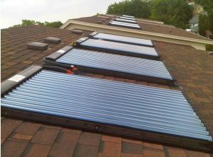 China Heat Pipe vaccum tube Solar Collector with copper manifold on sale