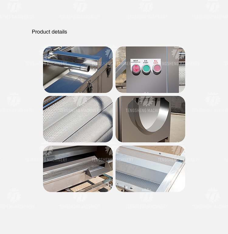 1500KG/H Sweet potato hair roller cleaning machine carrot automatic peeling cleaning potato peeling machine