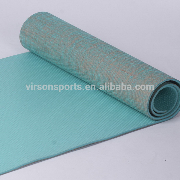 Virson Yoga&Pilates Mat/Fashionable pvc jute yoga mats