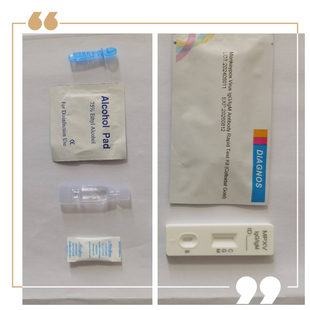 Monkeypox Antigen Rapid Test Kit Colloidal Gold Rapid Mpox Virus Qualitative Detection