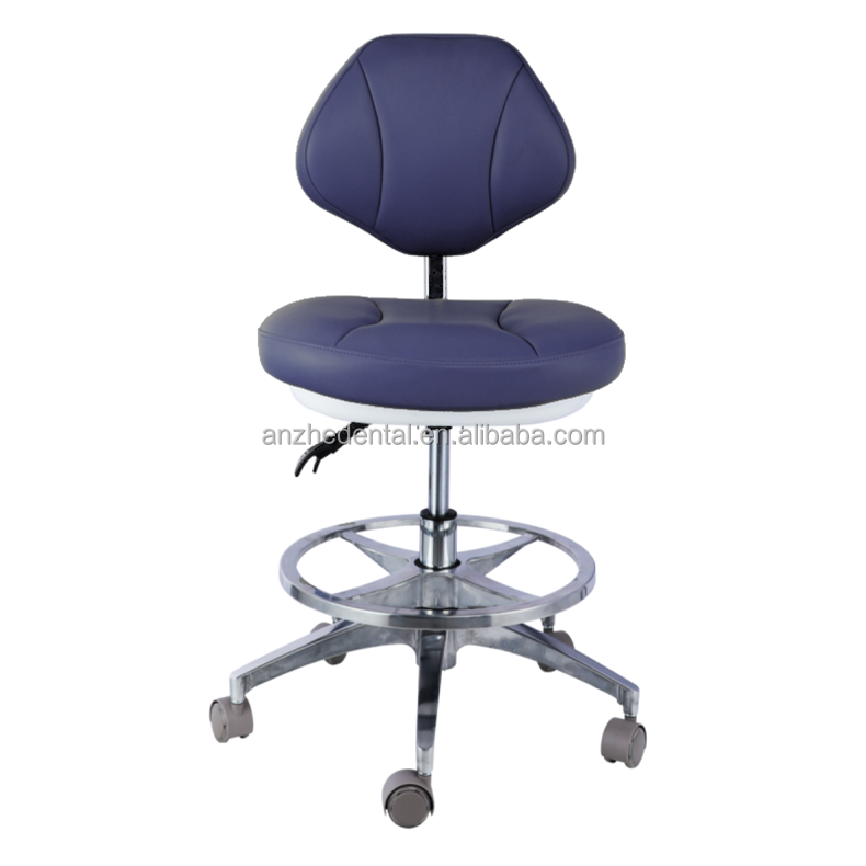 360 Degree Rotating Dental Assistant Chair Comfortable Seat Dentist Stool With Backrest