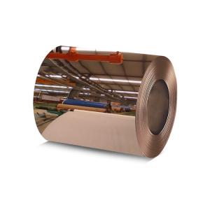 China 304 316 Mirror Rose Golden Color Stainless Steel Coil 0.1mm-300mm wholesale