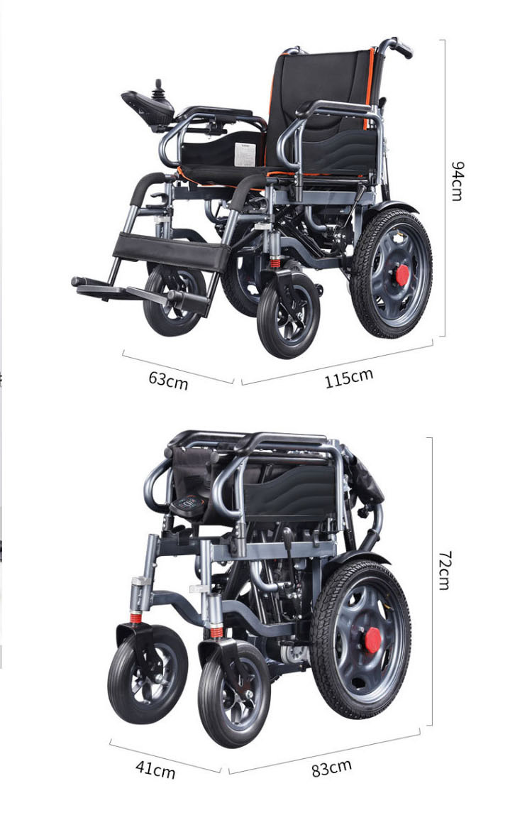 Metal Motorized Foldable Power Electric Wheelchair LightWeight