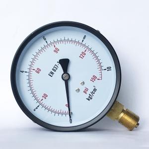 China Copper Alloy 150 Psi Pressure Gauge Bottom Mount 100mm Steam Pressure Manometer wholesale