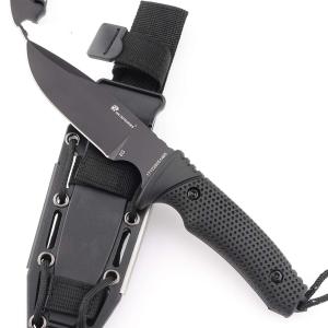China Black Sharp Stainless Steel Machete Fireproof Explorer Machete wholesale