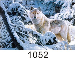 China 0.6mm Thickness 3D Lenticular Images , Advertising Poster 3D Wolf Picture wholesale